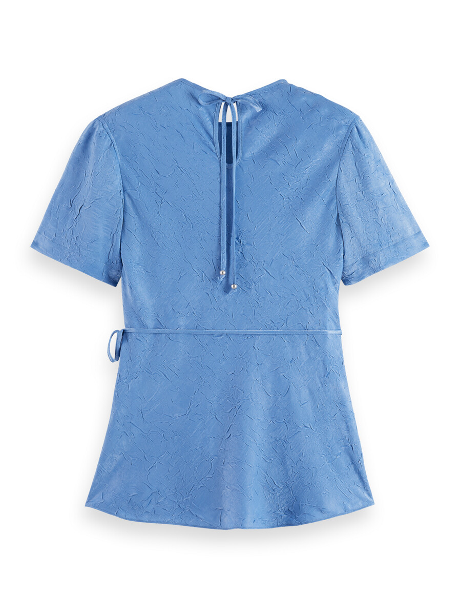 wickeloberteil aus geknittertem satin