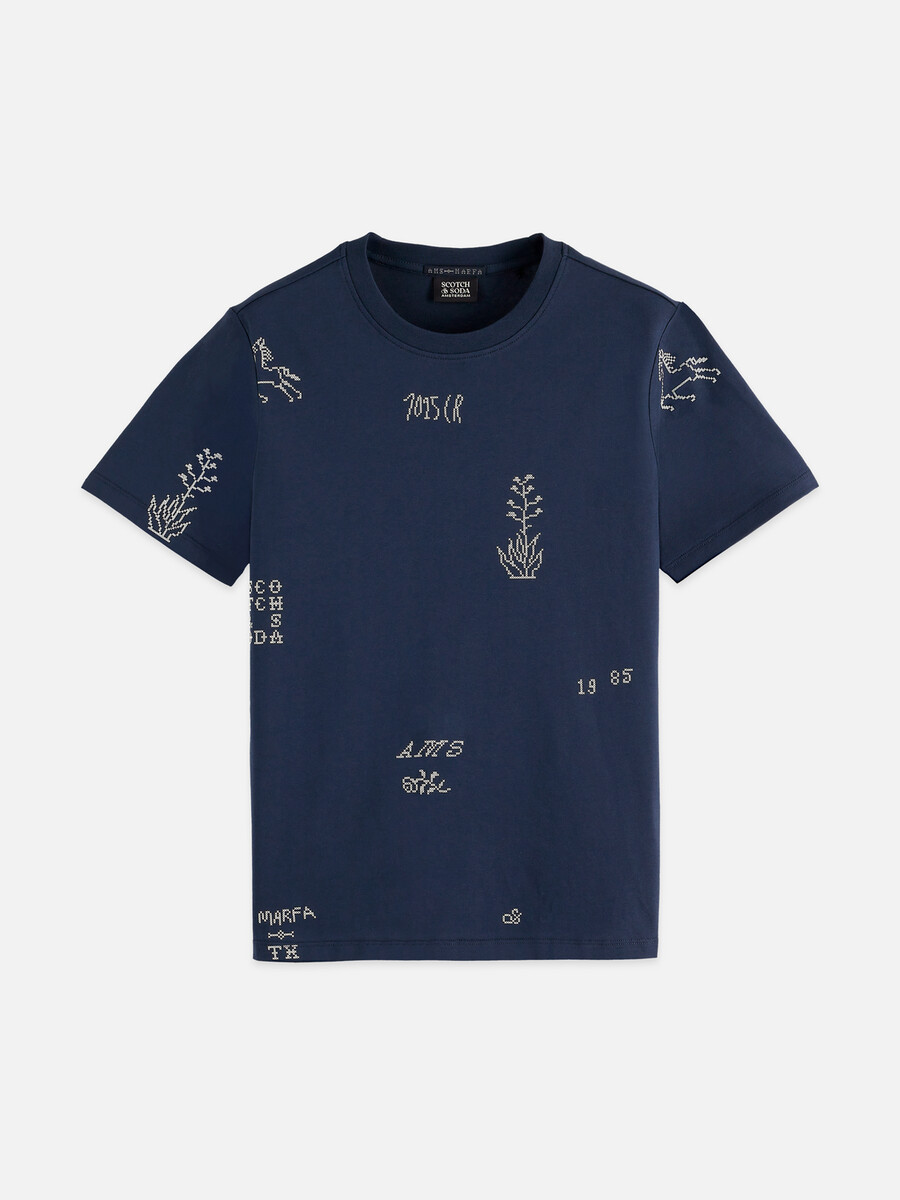bedrucktes t-shirt in regulärer passform